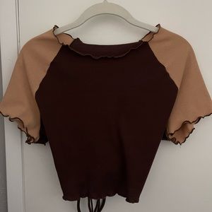 open back tie crop top